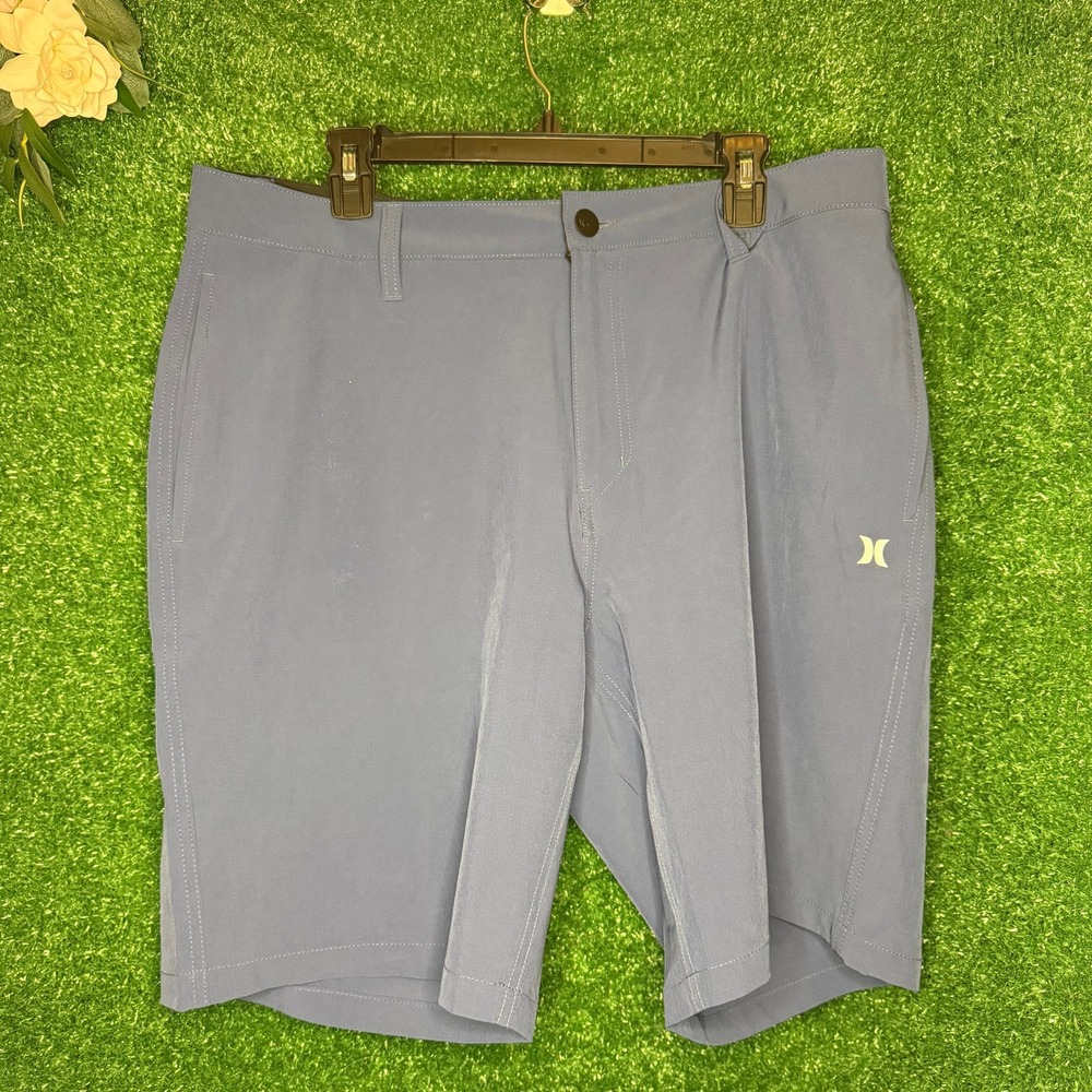 Hurley Blue Hybrid Walkshorts Men's Size 38 Stretch Surf Golf Shorts